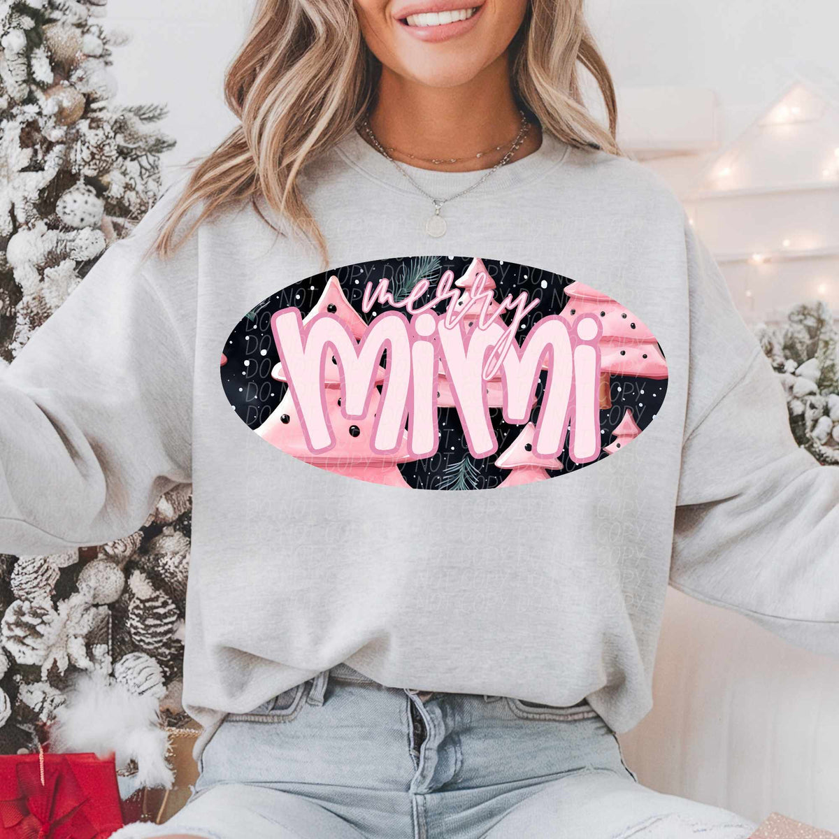 Merry Mimi pink trees (CITY) 62315 DTF transfer