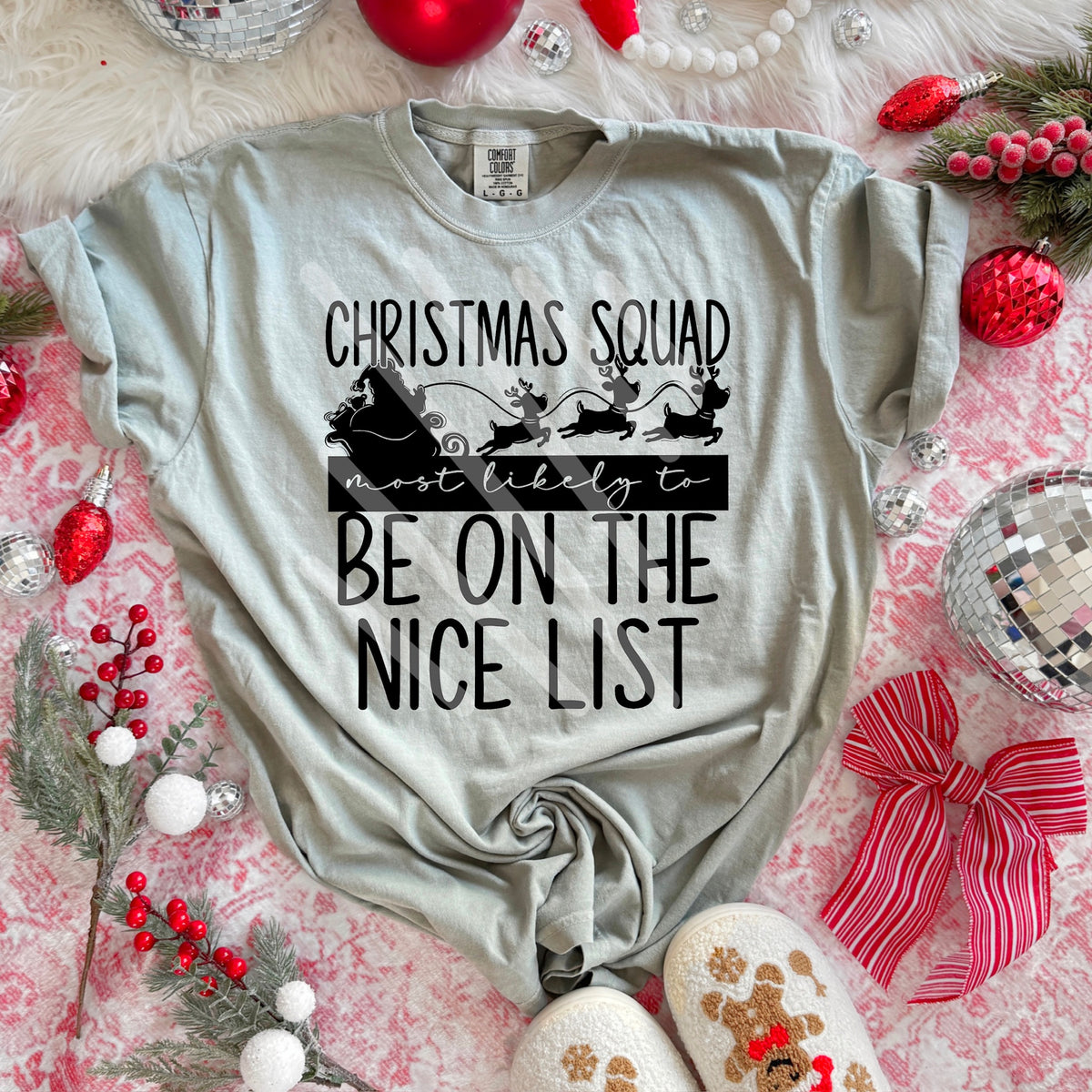 Most likely to be on nice list BLACK (SDD) 115111 DTF transfer