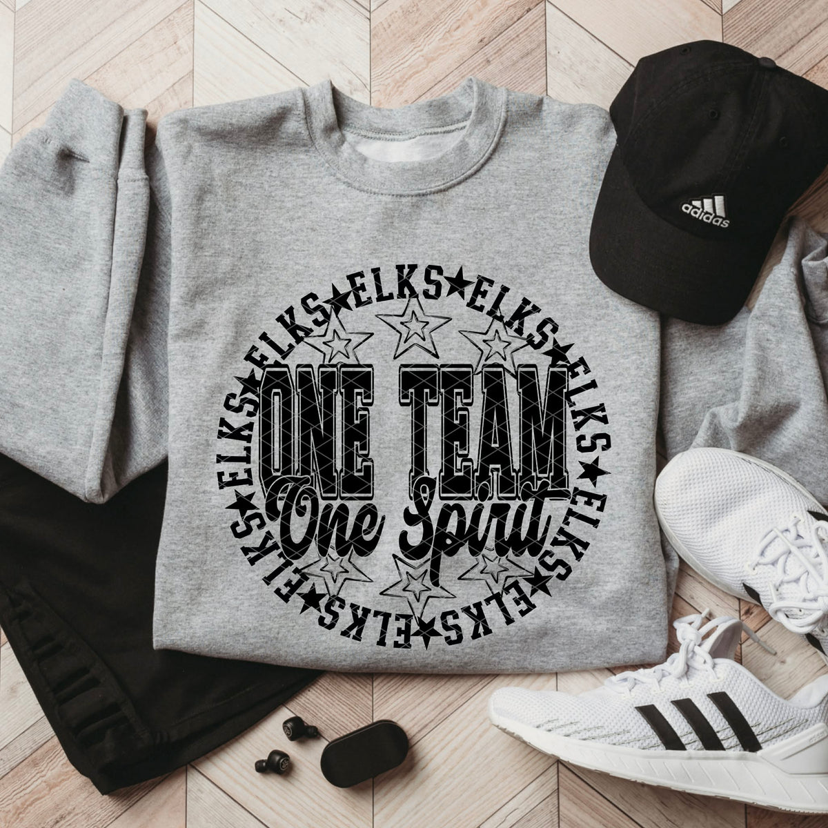 Elks team spirit circle mascot (SDD) DTF transfer