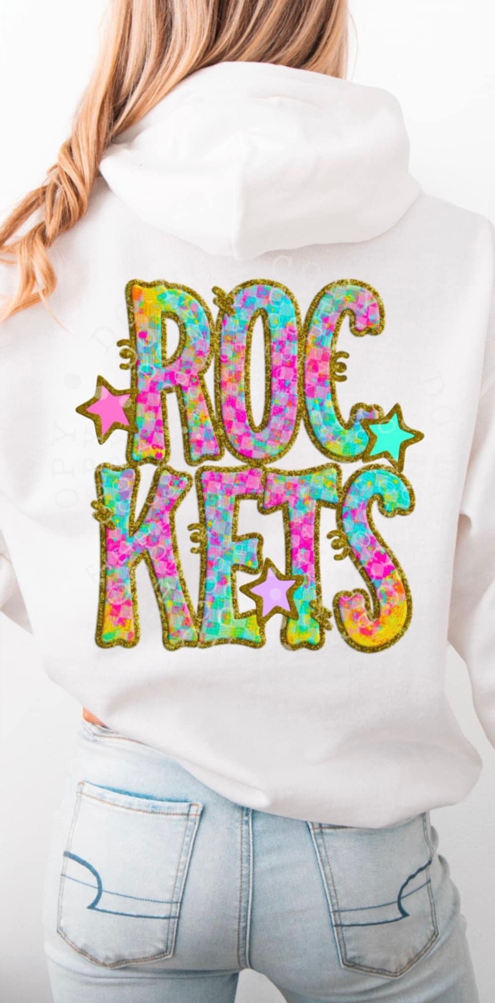 Rockets colorful checkered (C’s) 91515 DTF transfer