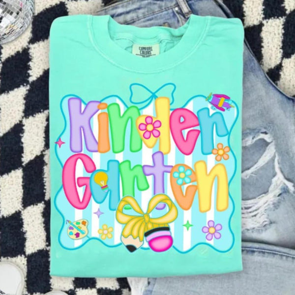 Kindergarten frame with bow 107569 DTF transfer