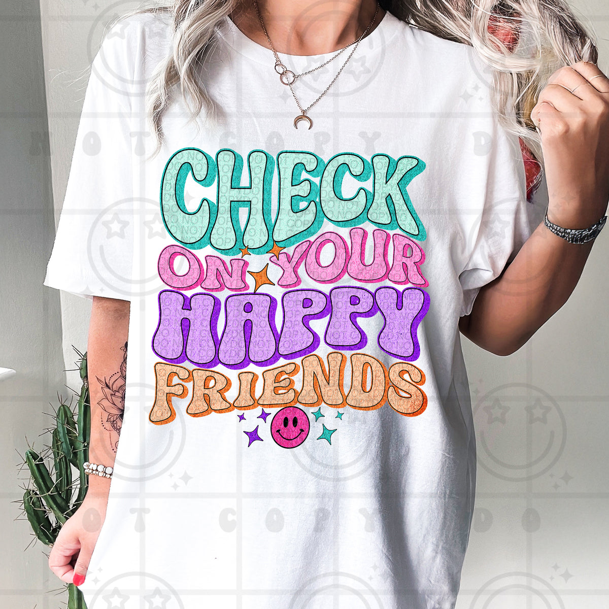 Check on your happy friends (HW) 99464 DTF transfer