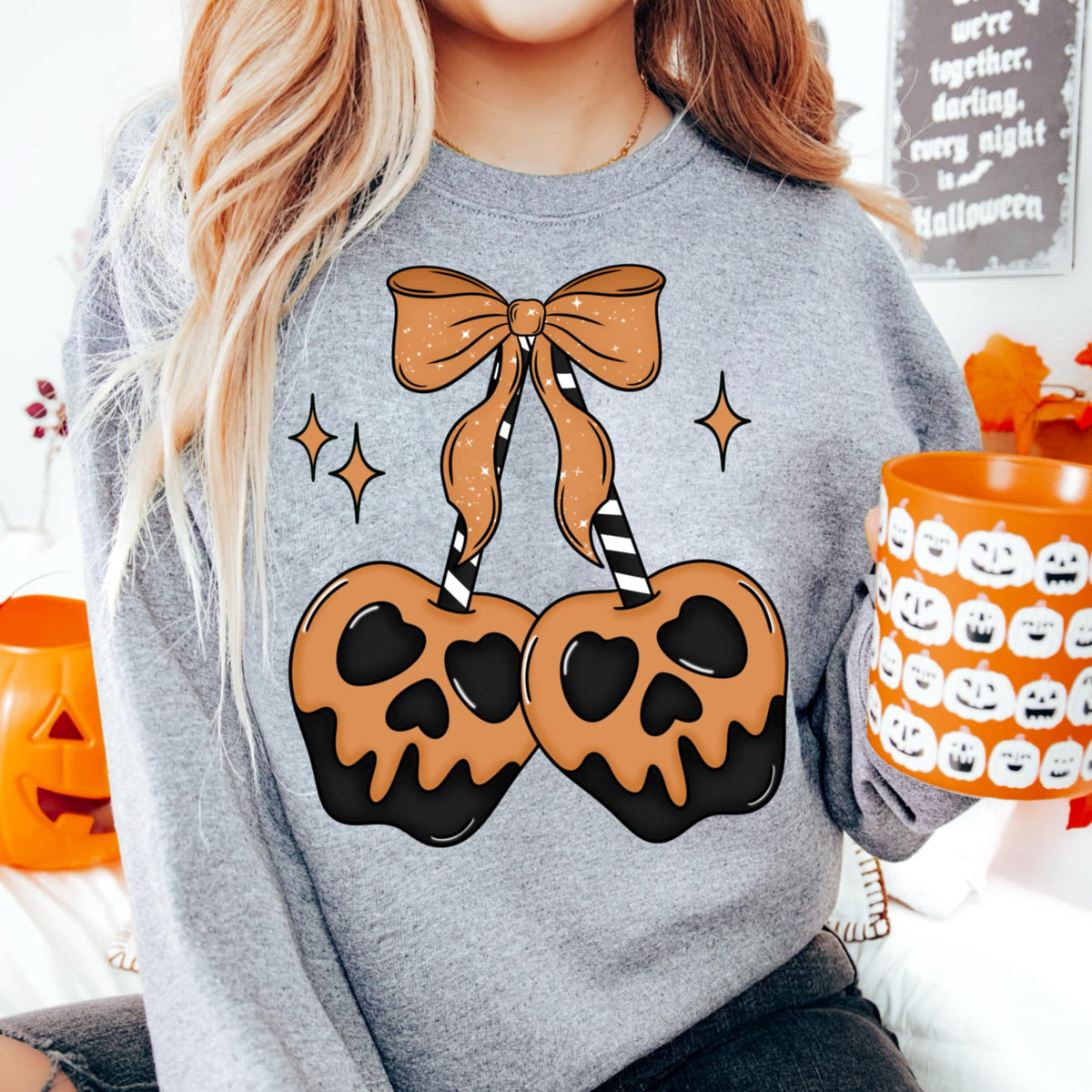 Poison apple cherries ORANGE CMD Collage DTF transfer