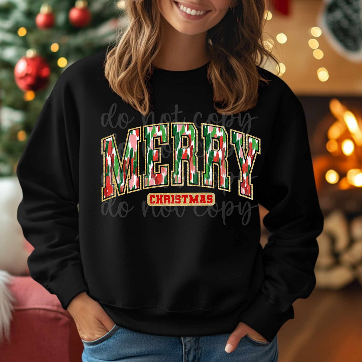 Merry christmas red Christmas (parker) 65675 DTF transfer