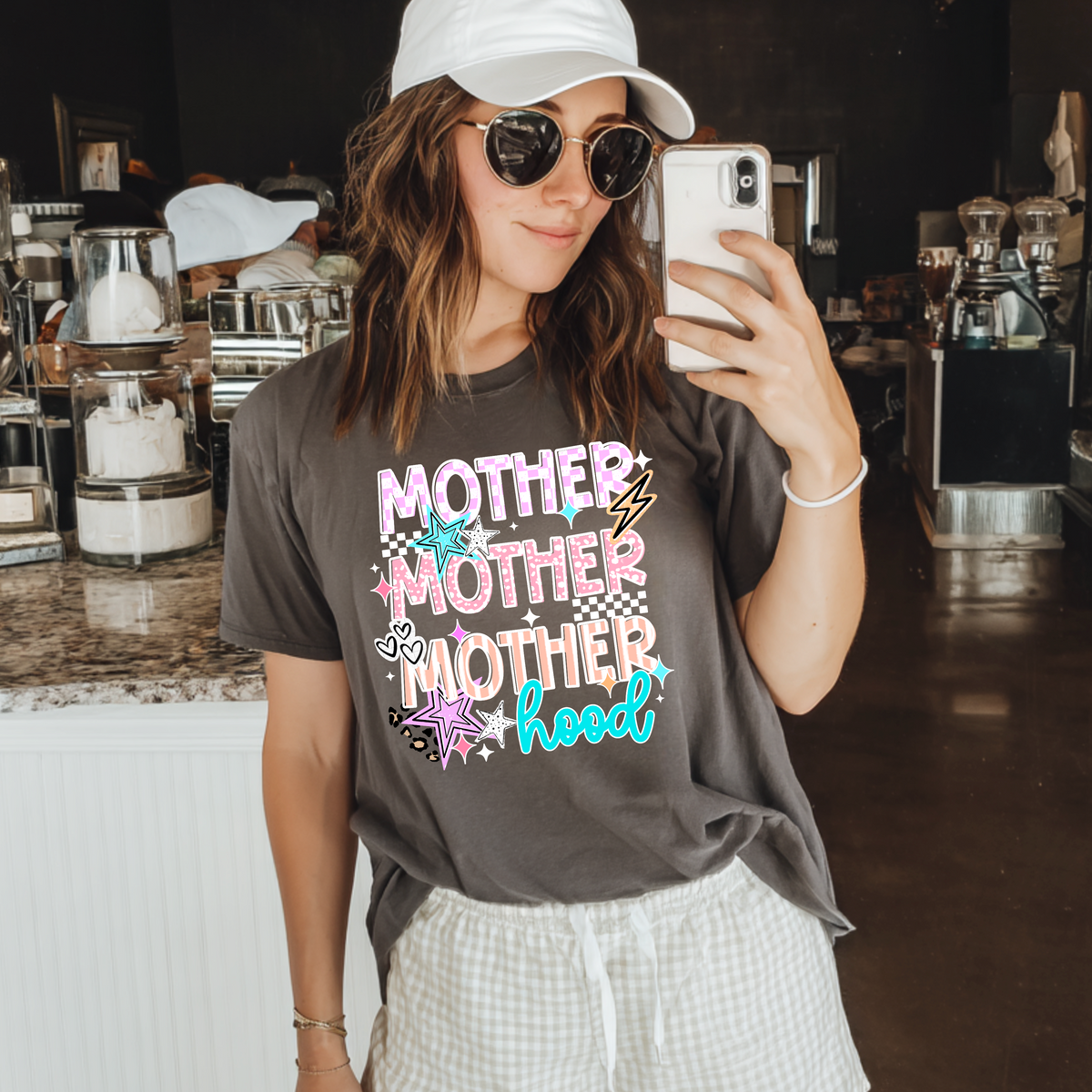 Motherhood stacked white (CSC) DTF Transfer