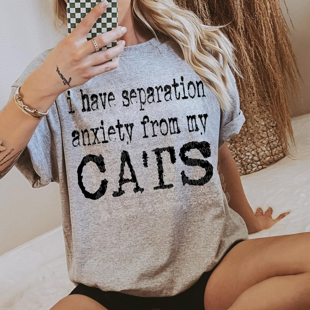 I have separation anxiety from my cats (TTD) 87941 DTF transfer