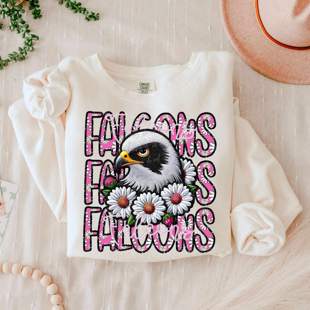 Falcons floral stacked 80659 DTF transfer