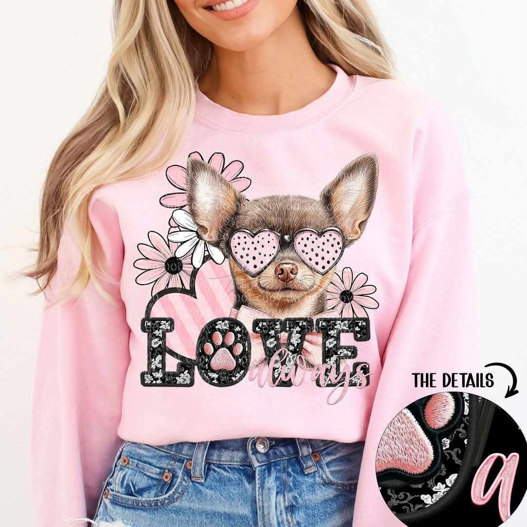 Love always chihuahua (TTD) 80796 DTF transfer