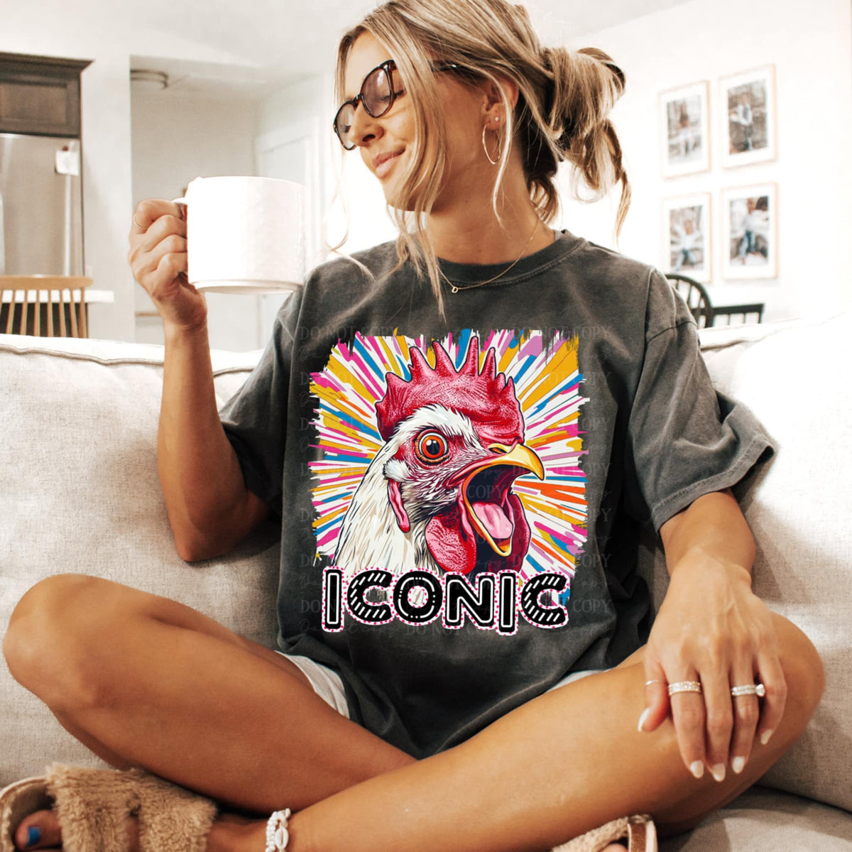 Iconic rooster 95831 DTF transfer