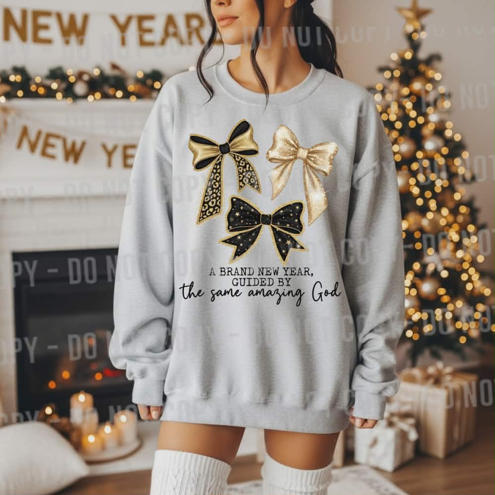 New year guided by the same god (black text) (parker) DTF transfer