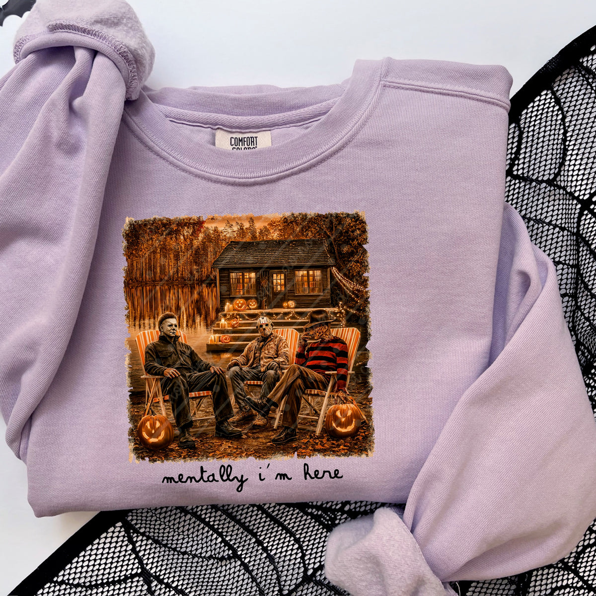 Mentally I’m here Killer boys fall scene (dark text) DTF Transfer