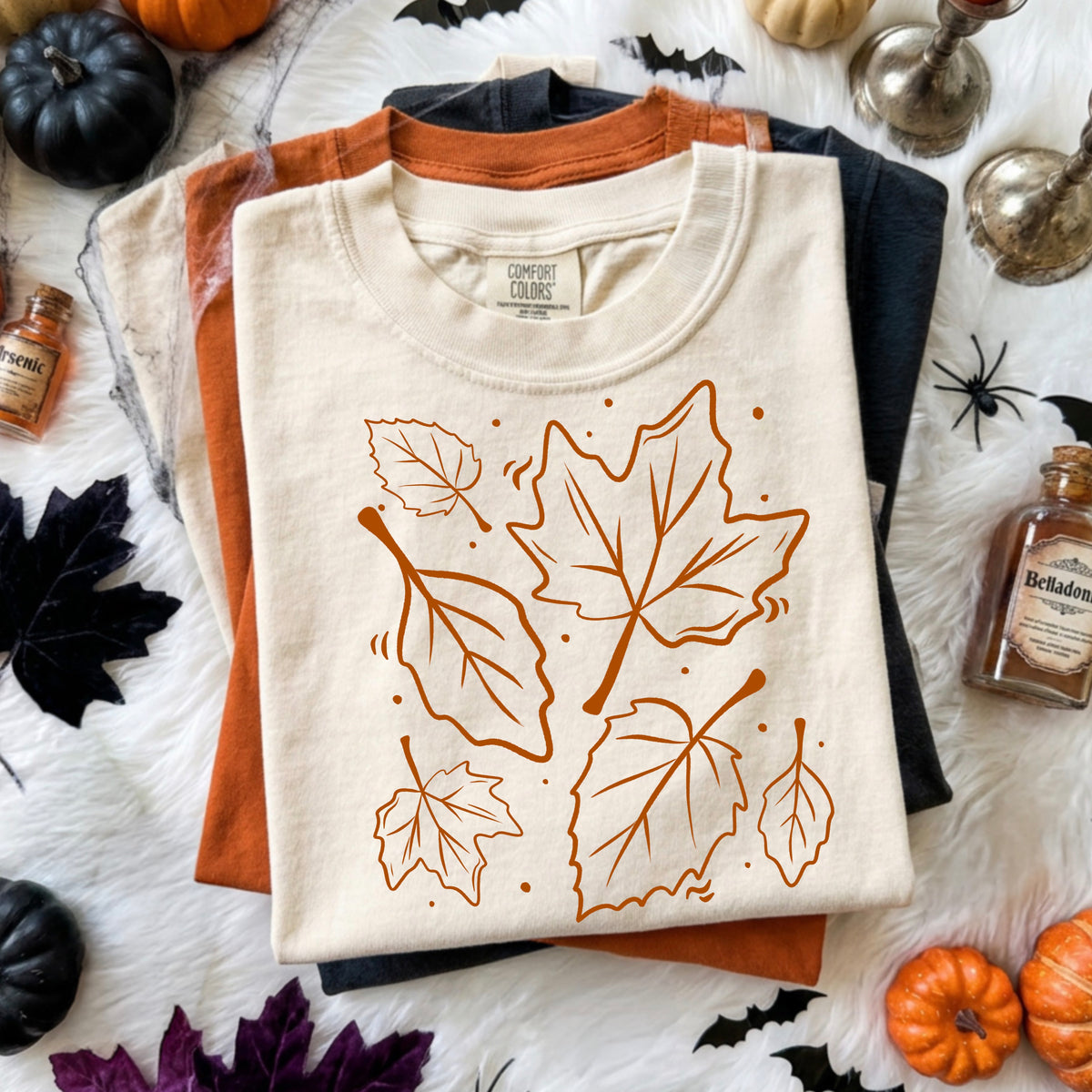 Leaves single color orange (csc) DTF Transfer