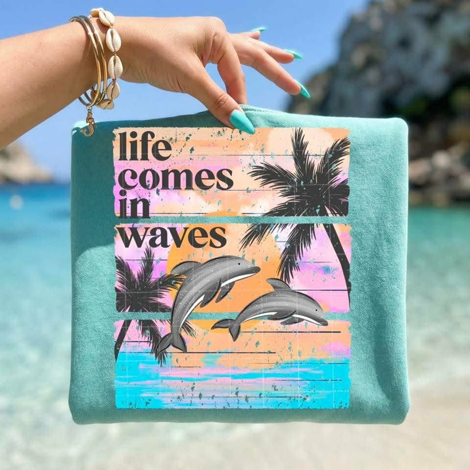Life comes in waves Sunday Special DTF transfer