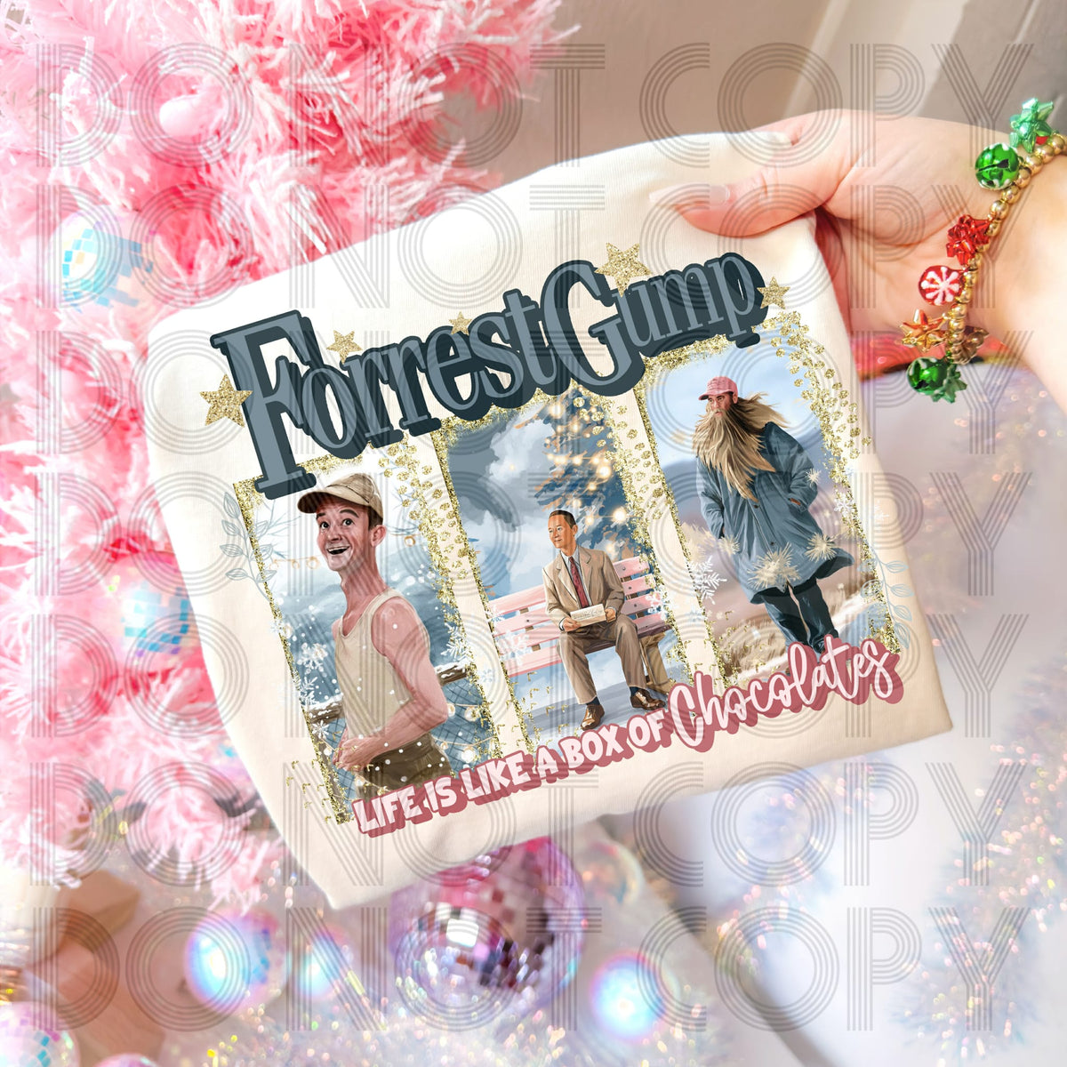 Forest blocks sunday special DTF transfer