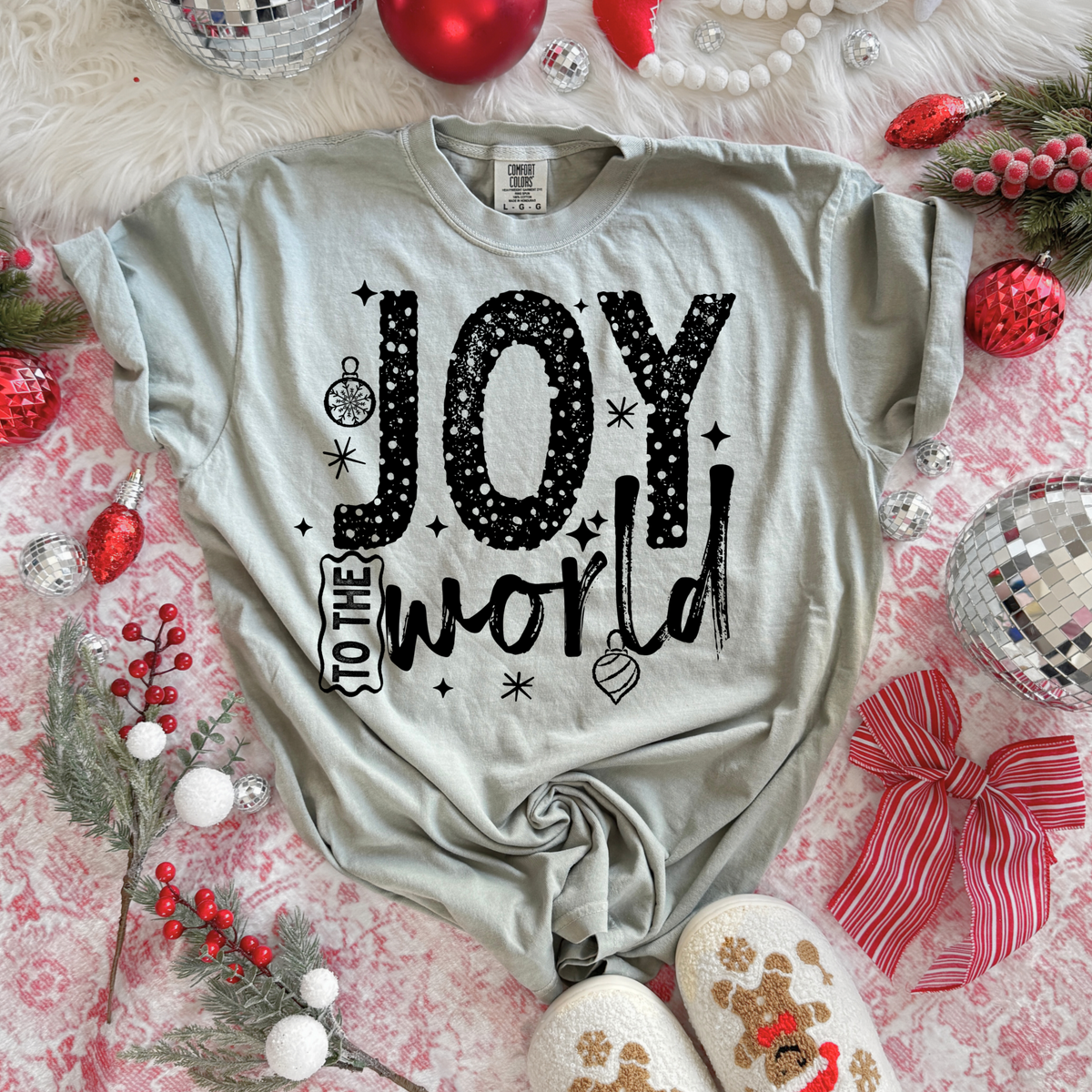 Joy to the world (black) (CSC) DTF Transfer