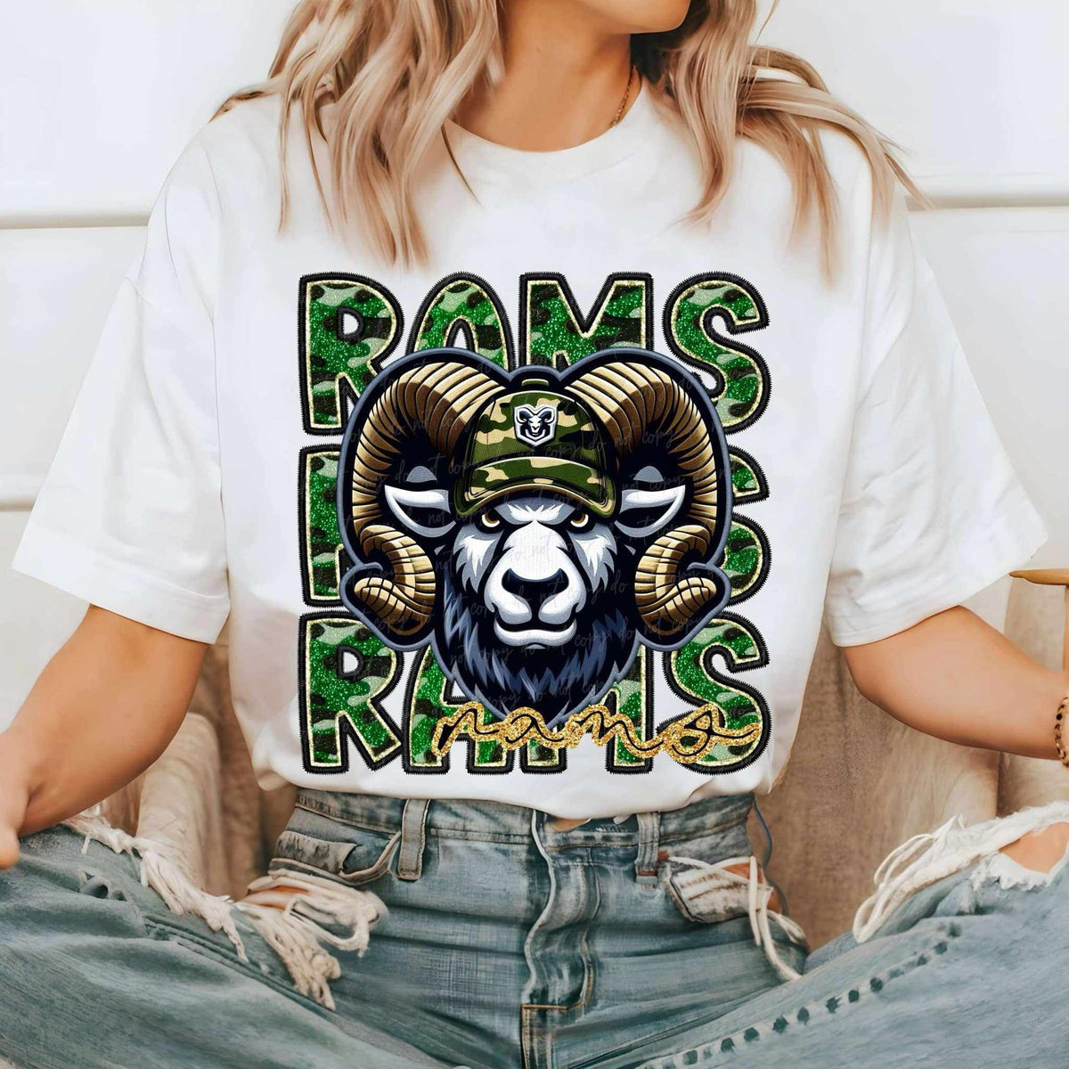 Rams camo stacked (VIRGO) 70557 DTF transfer