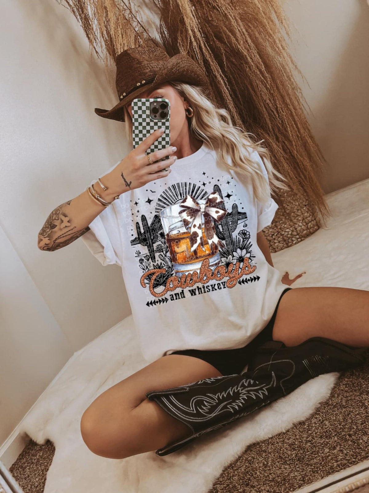 Cowboys and whiskey (SCG) 92240 DTF transfer