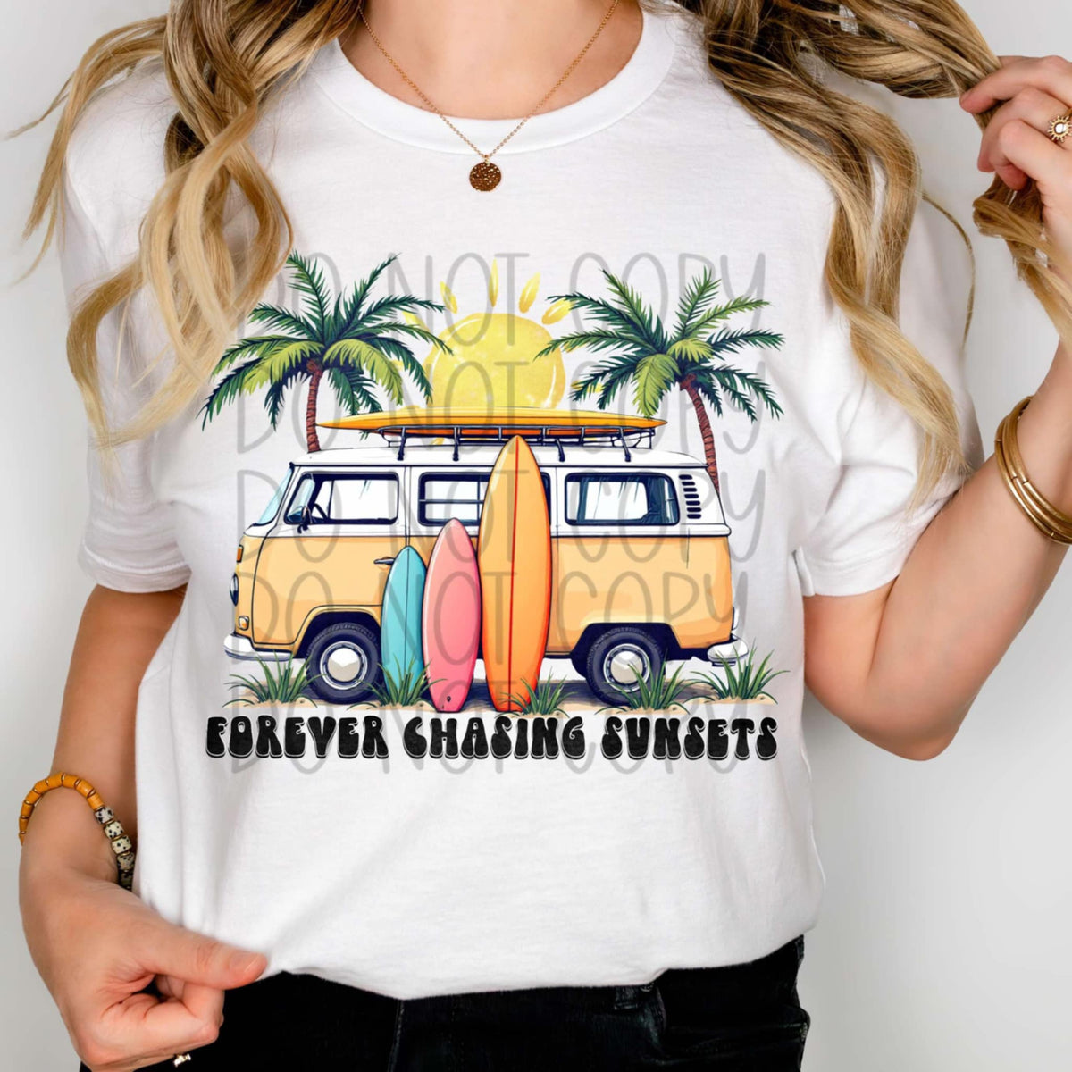 Forever chasing sunsets (FDCD) 103608 DTF transfer