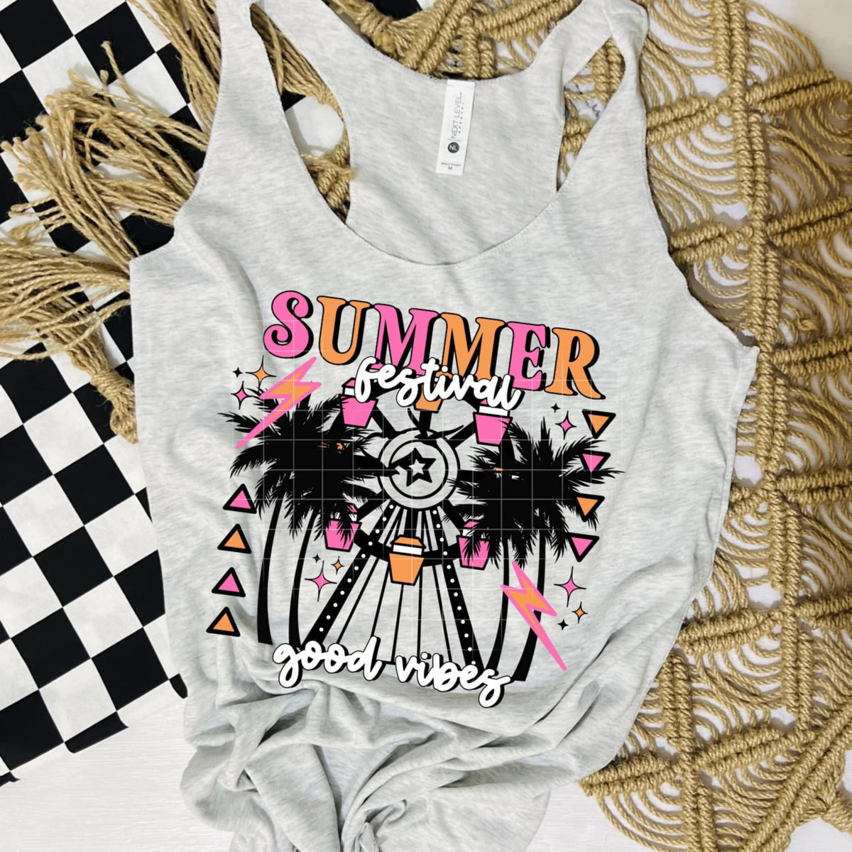 Summer festival good vibes (CSC) 95727 DTF transfer