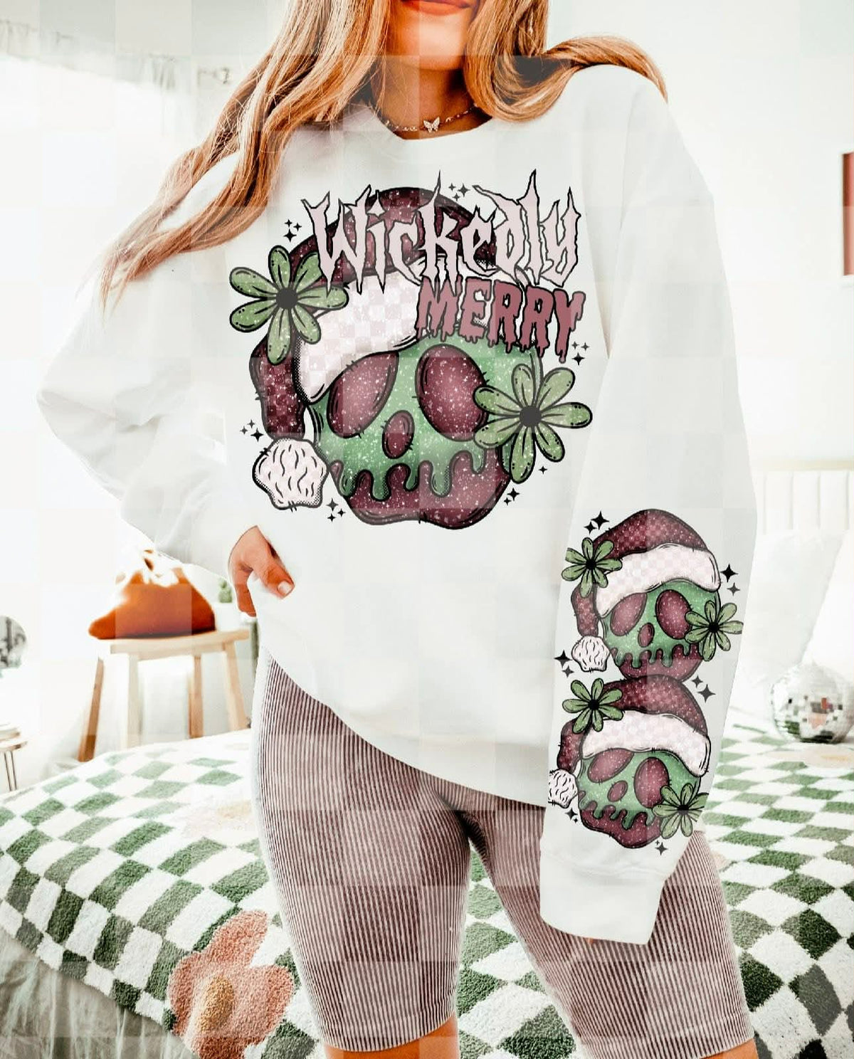 Wickedly Merry (front only) (unhinged) DTF transfer