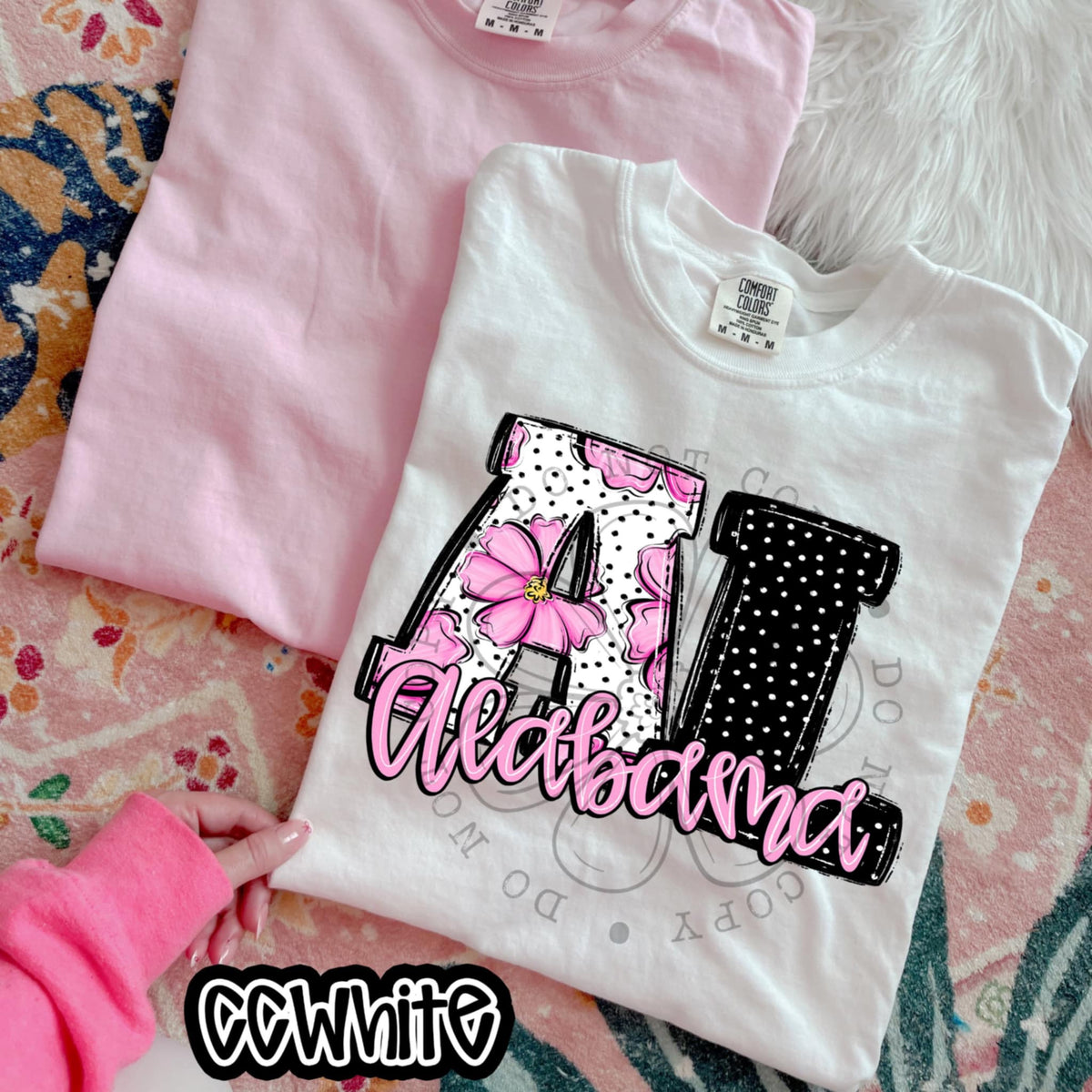 AL Alabama pink flowers (SWD) 94514 DTF transfer