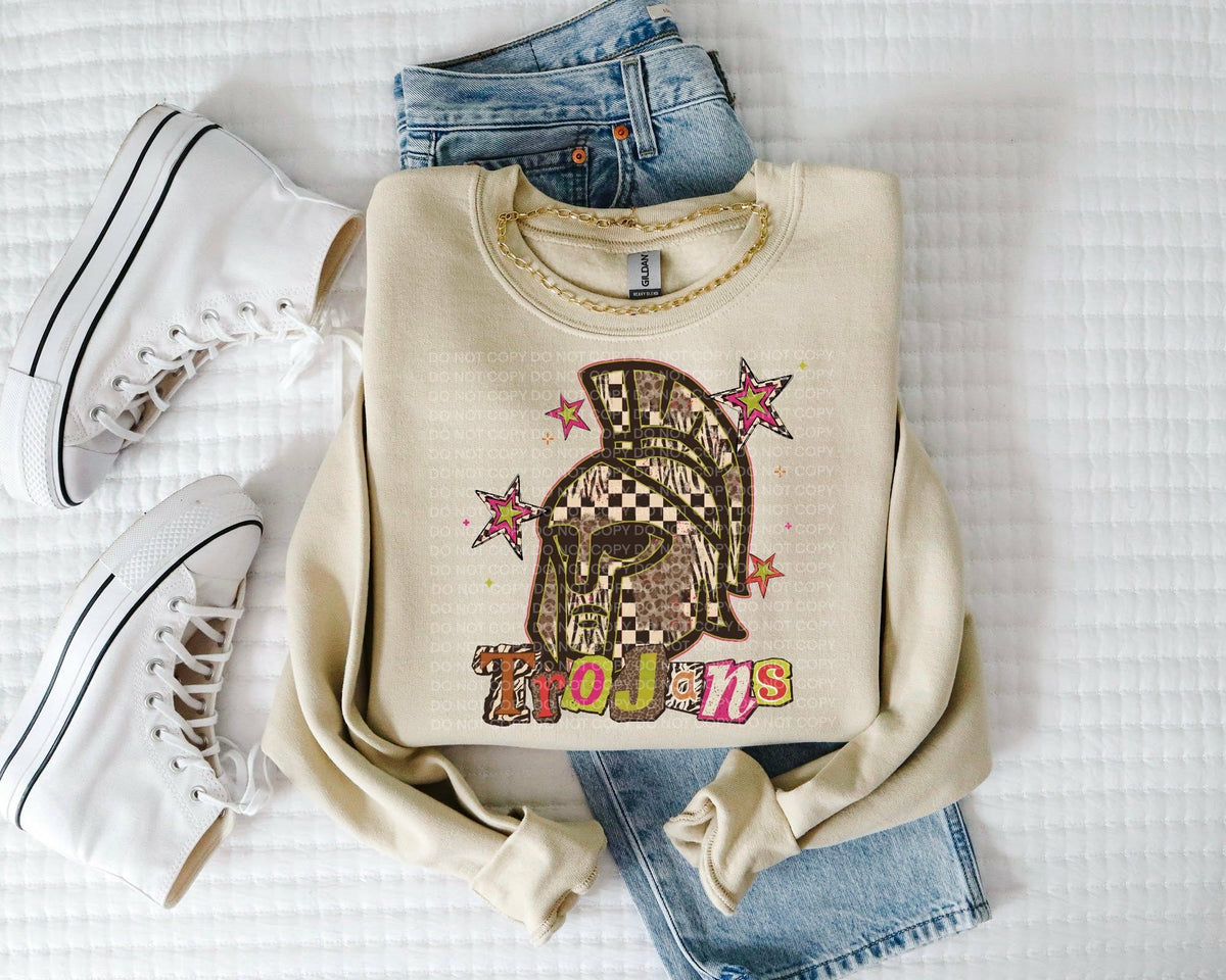 Trojans magazine font (SCG) DTF Transfer