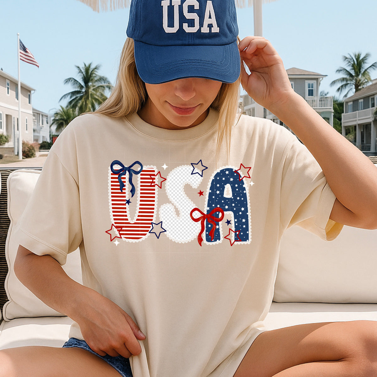 USA lace (CSC) DTF Transfer
