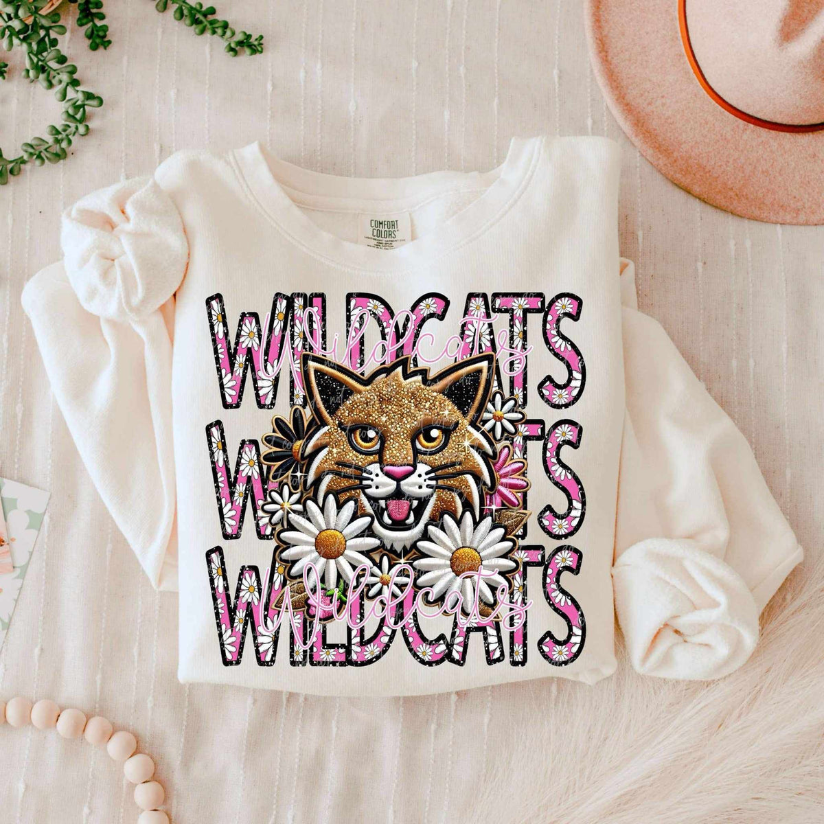 Wildcats floral stacked 80683 DTF transfer