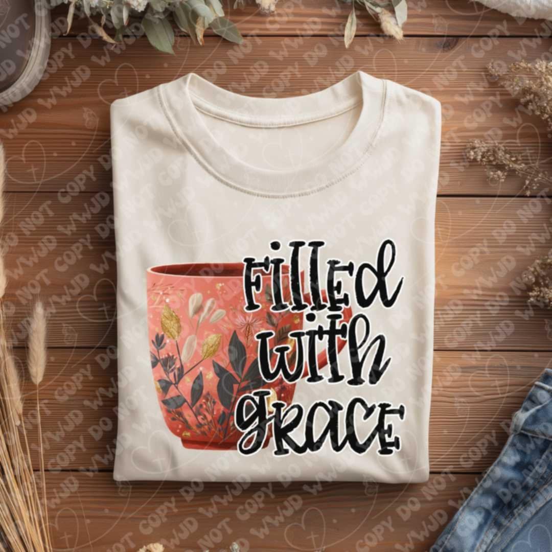 Filled With Grace Mug 113135 DTF transfer