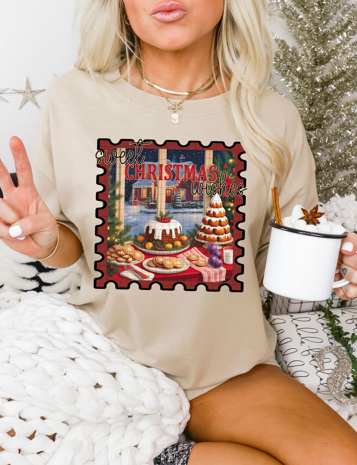 Sweet Christmas Wishes Stamp (DDD) DTF transfer