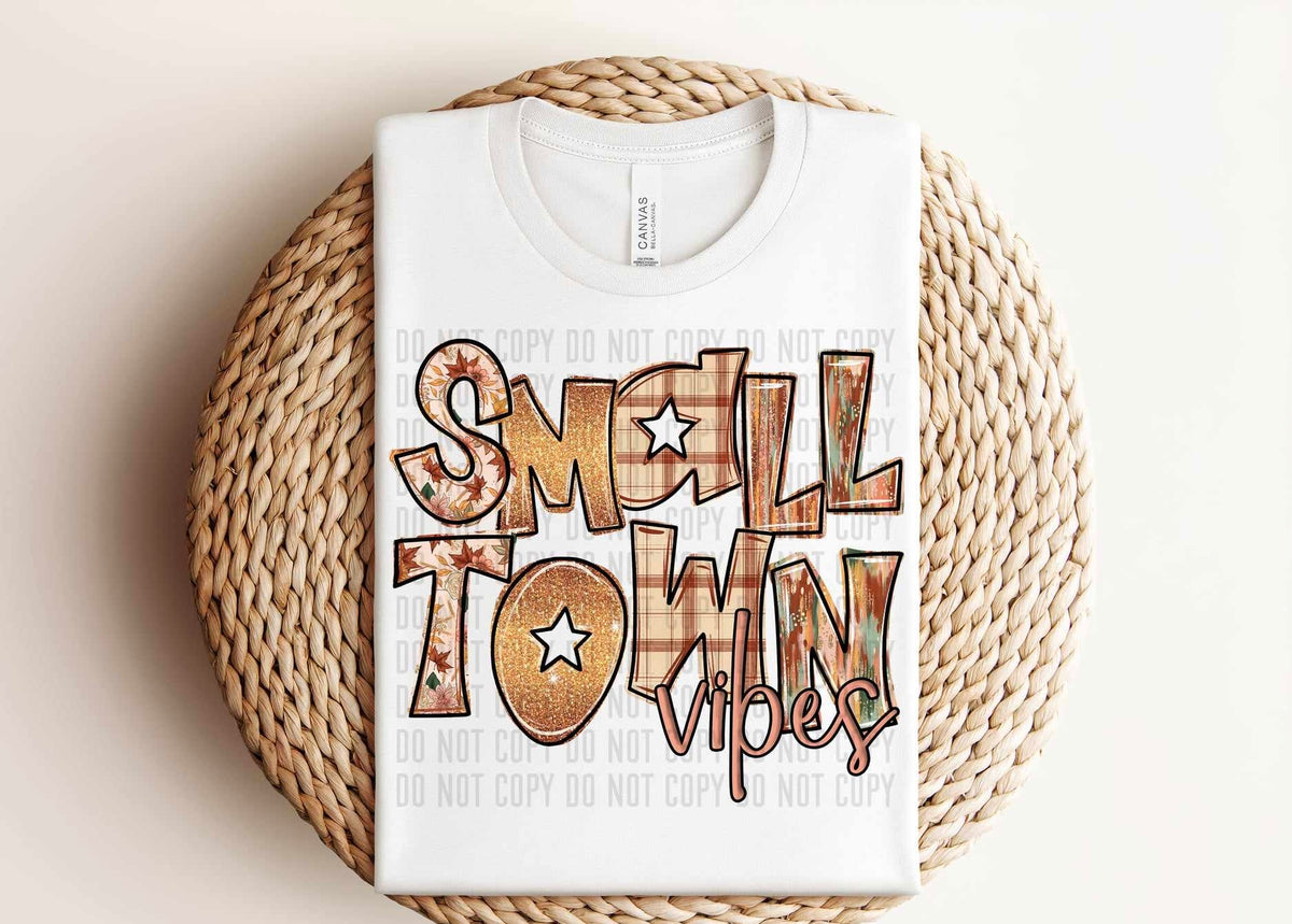 Small town vibes fall patterns (Caplinger) 55723 DTF transfer