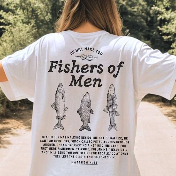Fishers of men black font 3 fish (KARTA) 62953 DTF transfer