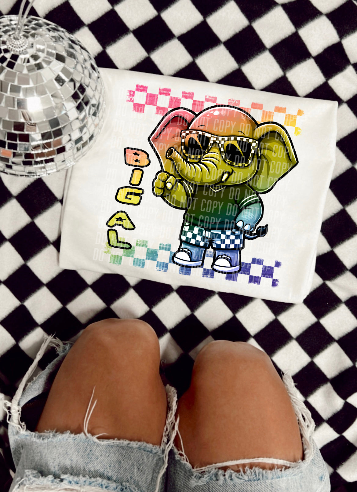 Rainbow Mascot Cartoon Big Al 30709 DTF transfers