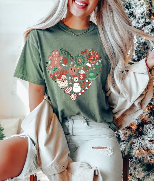 Christmas heart 50956 DTF transfer