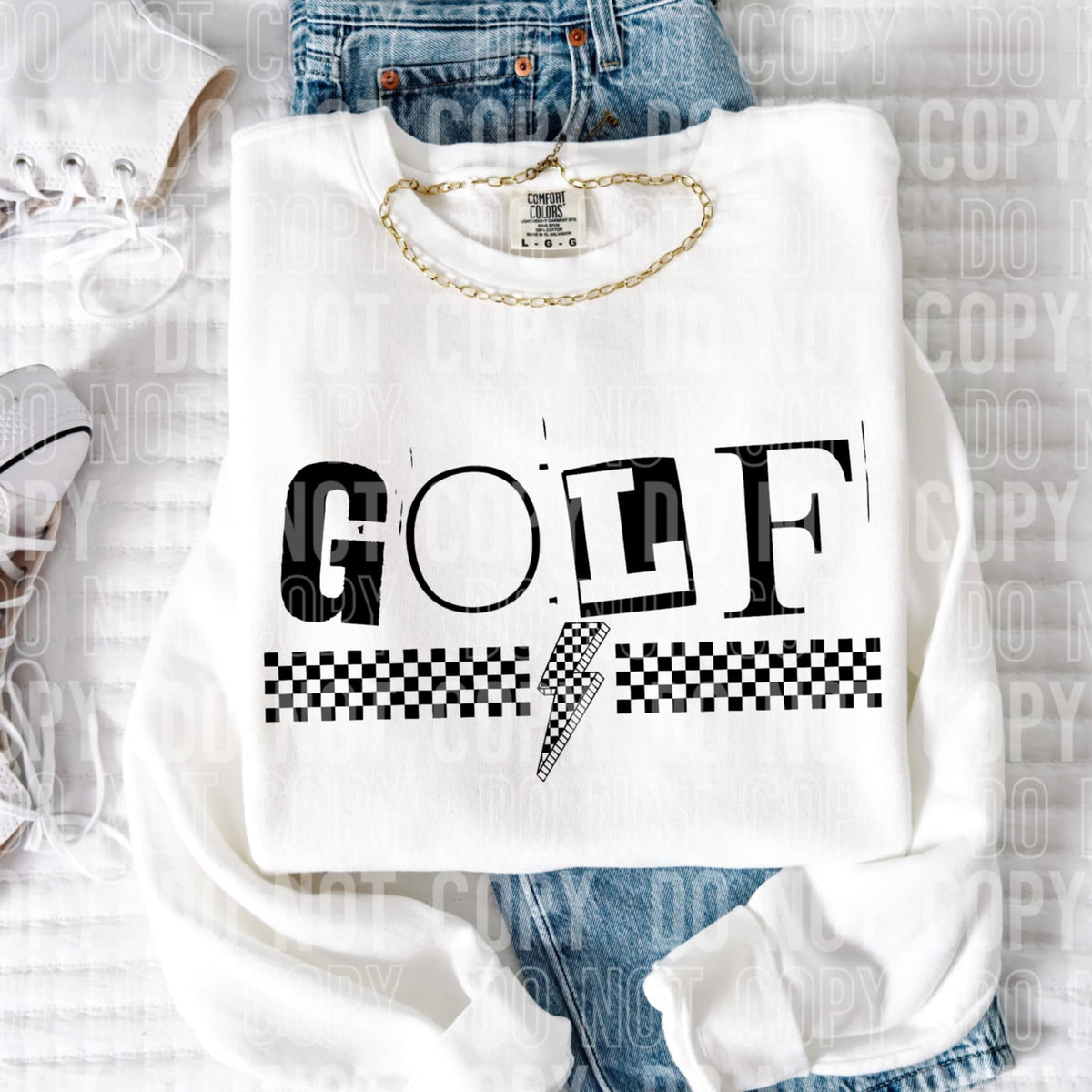 Golf lightning bolt 97004 DTF transfer