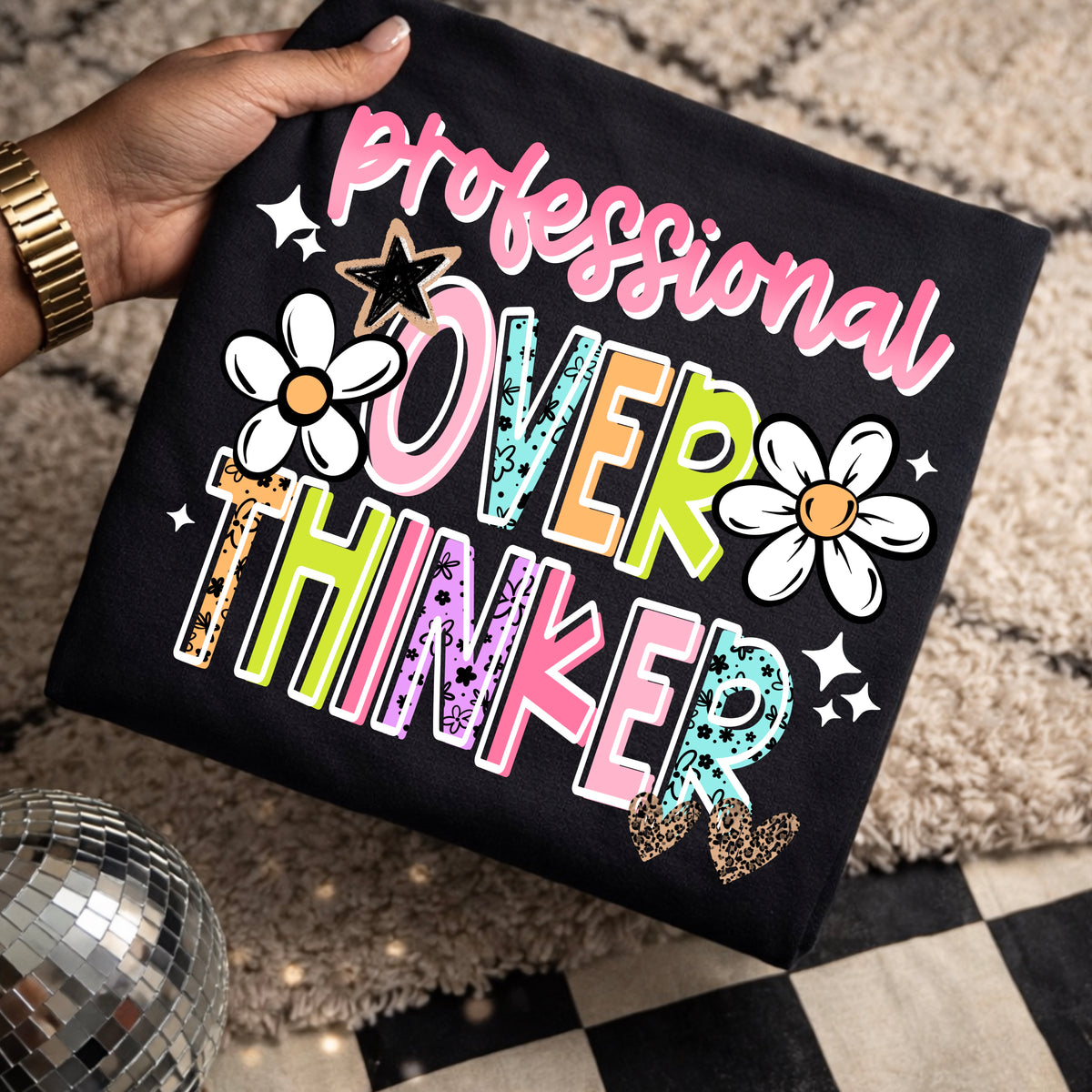 Professional over thinker colorful WHITE (CSC) DTF Transfer