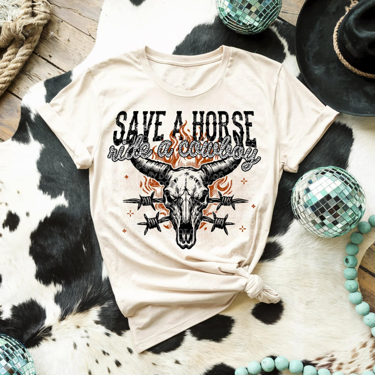Save a horse ride a cowboy (SCG) 96280 DTF transfer