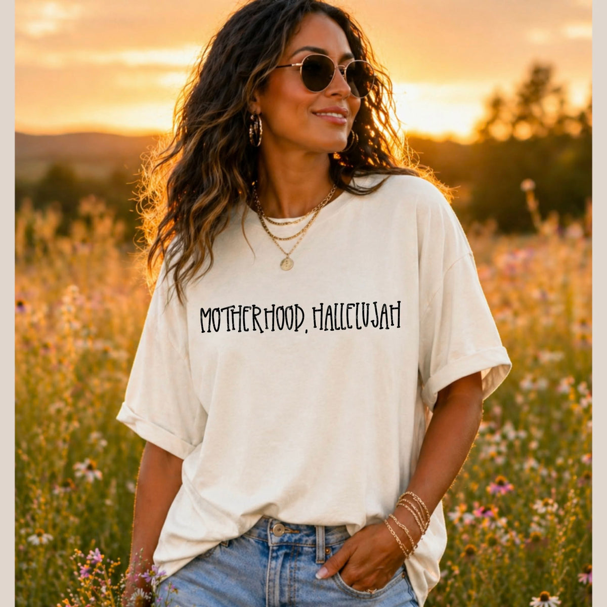 Motherhood hallelujah BLACK (SDD) DTF Transfer