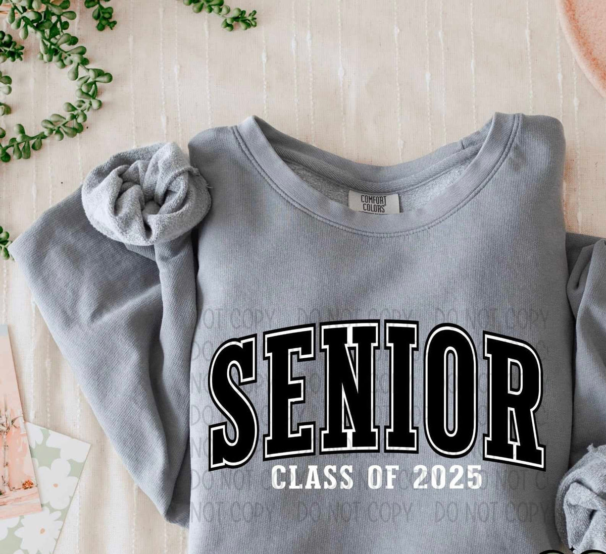 Senior class of 2025 black varsity (SW) 60295 DTF transfer