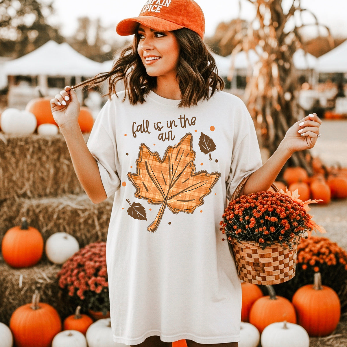 Fall is in the air plaid leaf (CSC) DTF Transfer