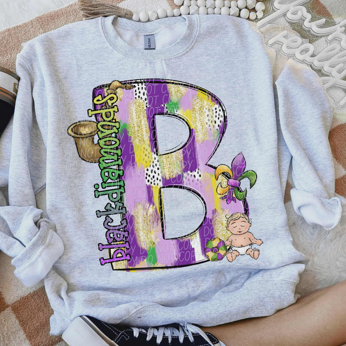 Black Diamonds Mardi Gras (city) DTF Transfer