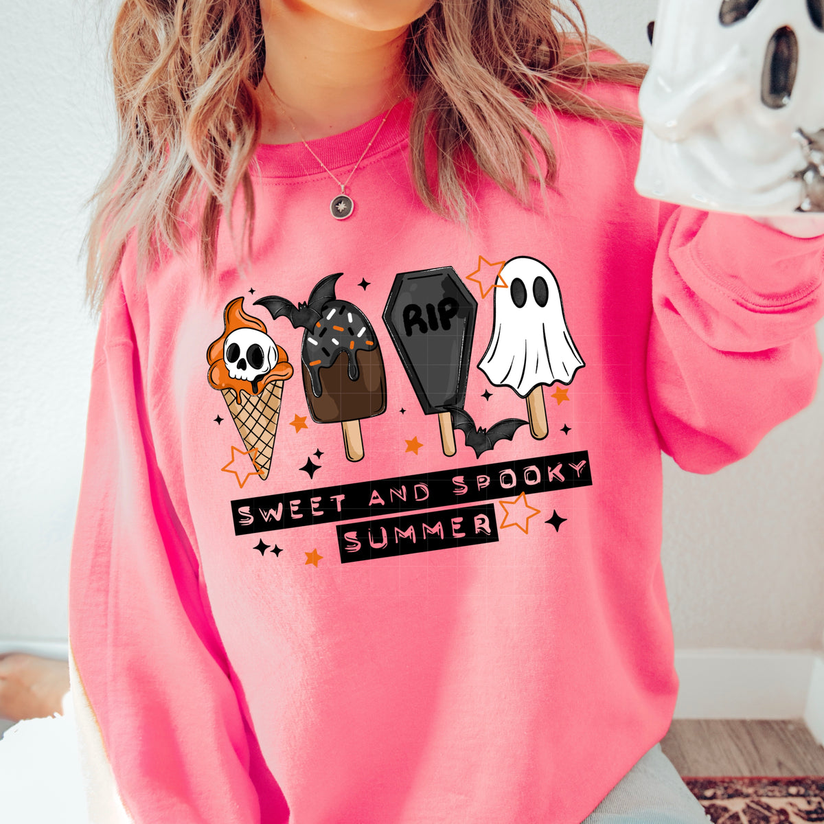 Sweet and spooky summer icecream (black) (CSC) DTF Transfer