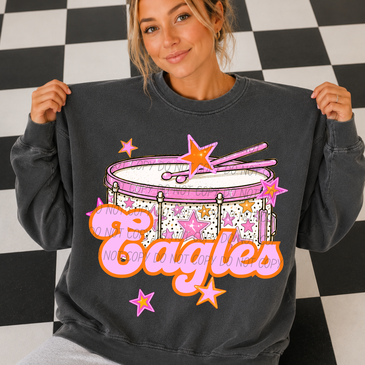 eagles pink band (city) DTF transfer