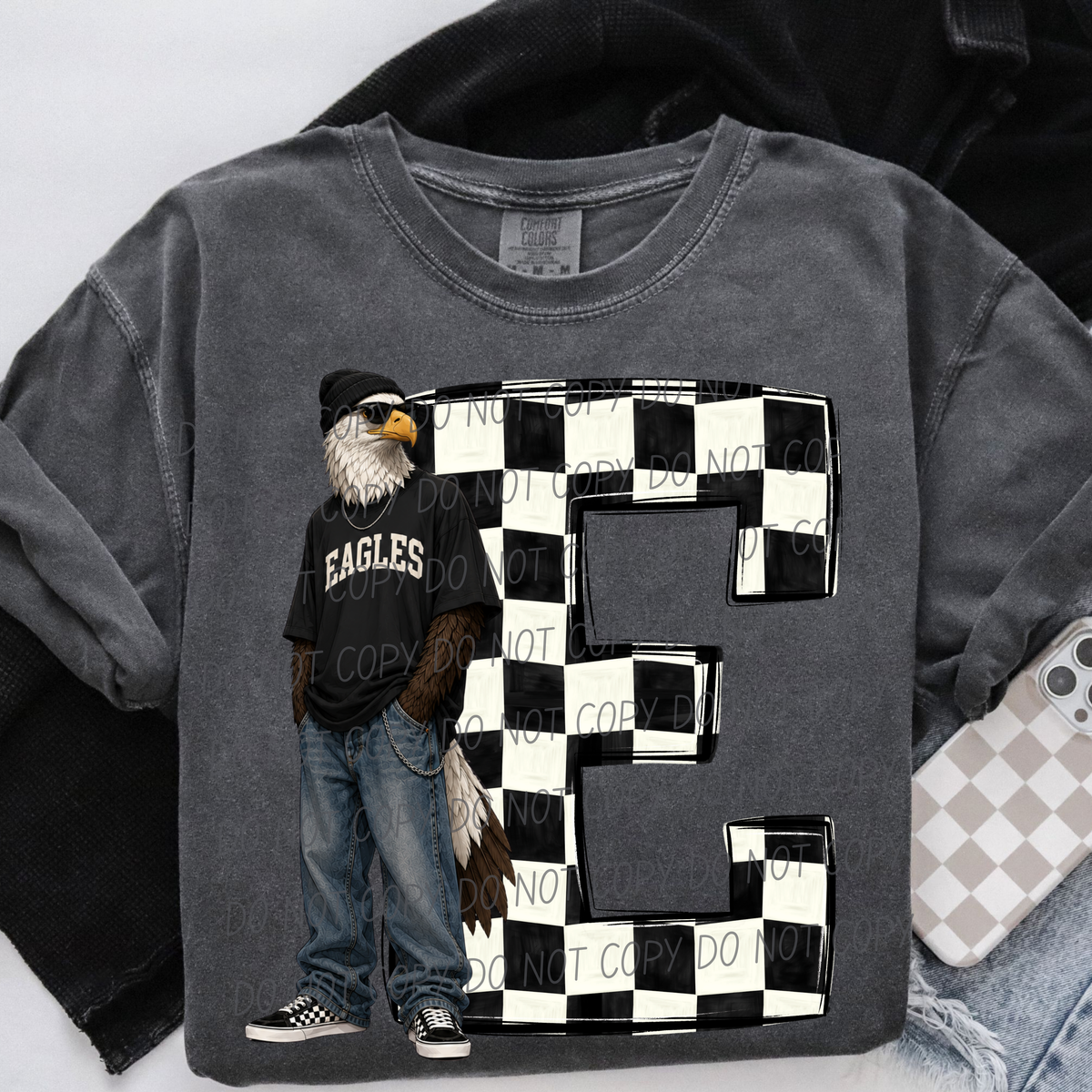 Eagles sideline sweatshirt mascots (City) DTF Transfer
