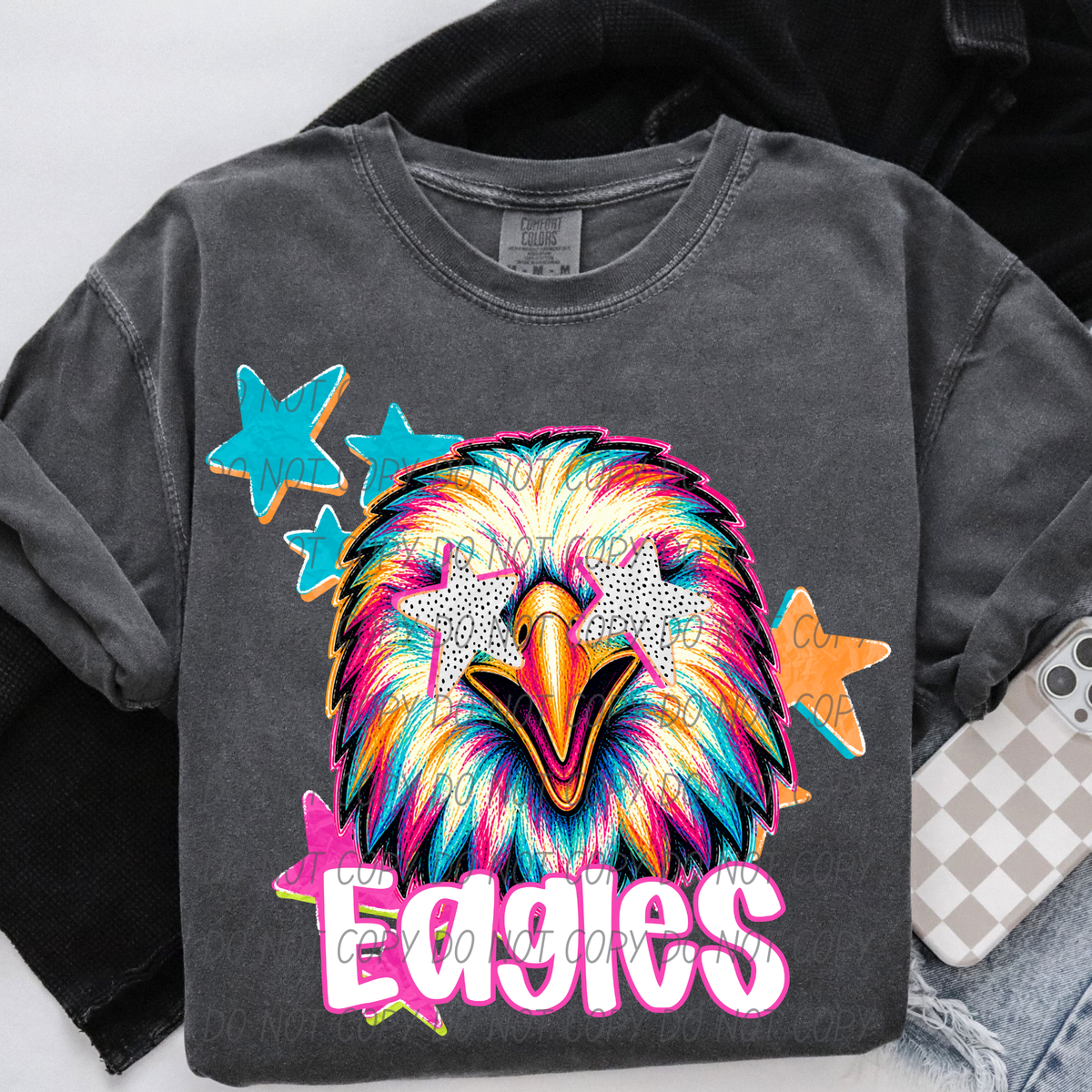 eagles pop art with stars (CITY) DTF Transfer