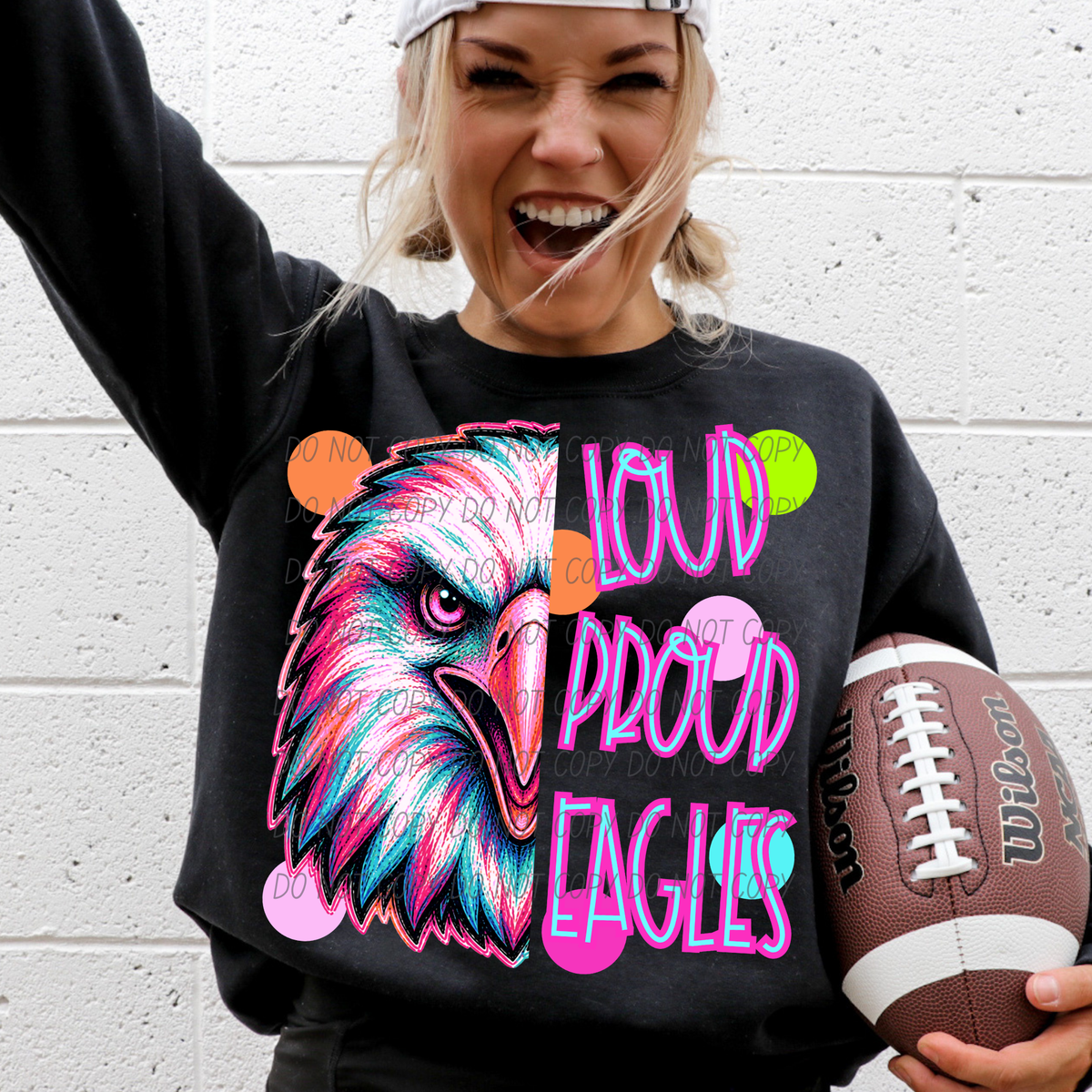 eagles loud proud polkadots (city) DTF transfer