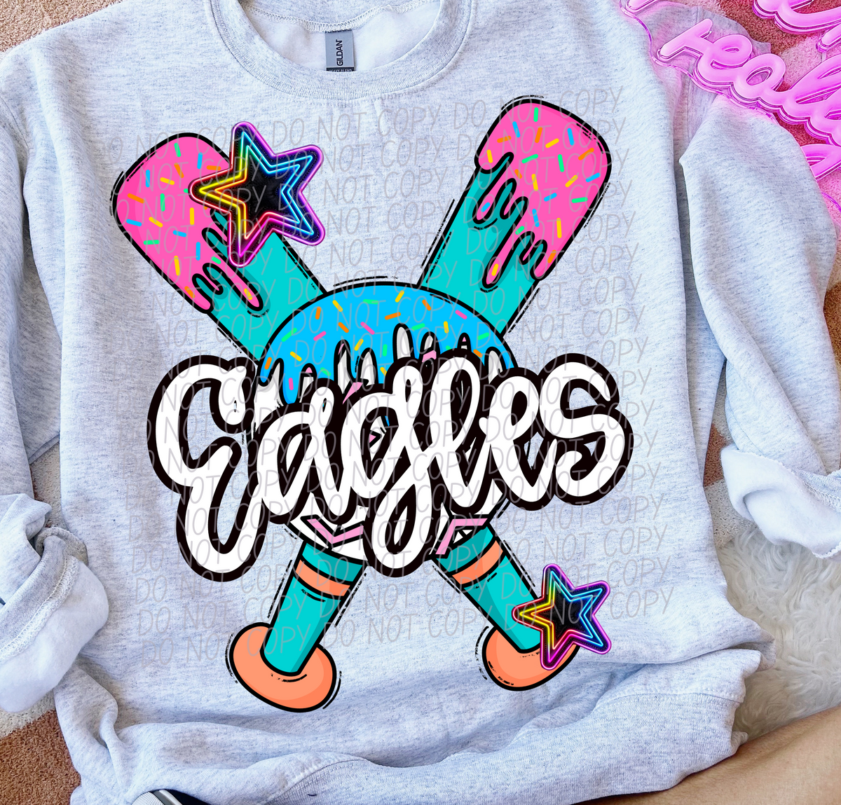 Dripping baseball Eagles (CITY) DTF transfer