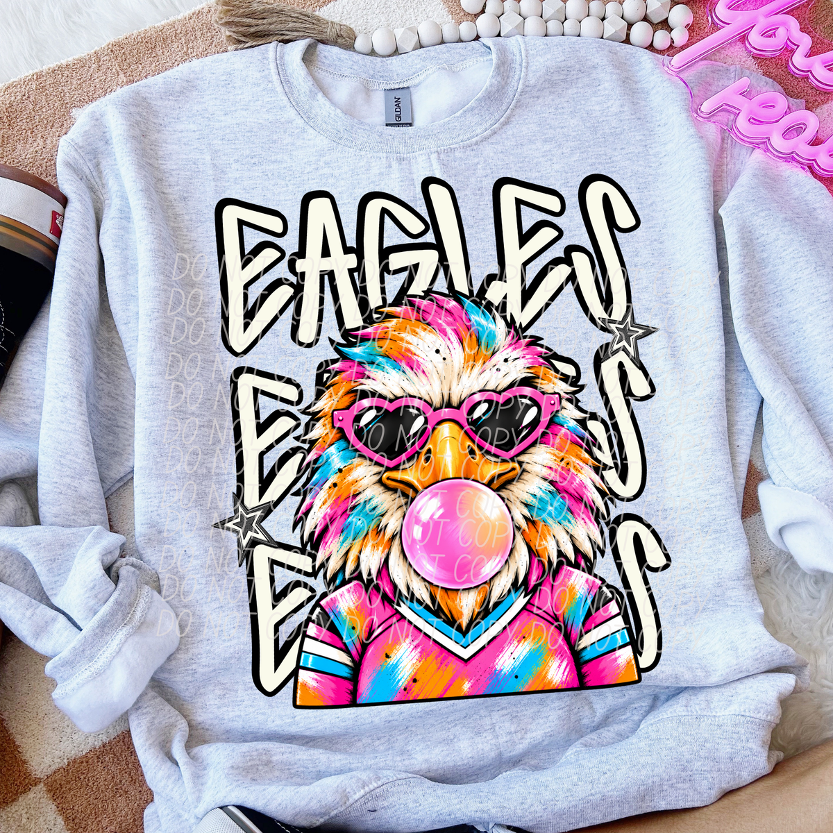eagles pretty little rebels mascot (city) DTF Transfer