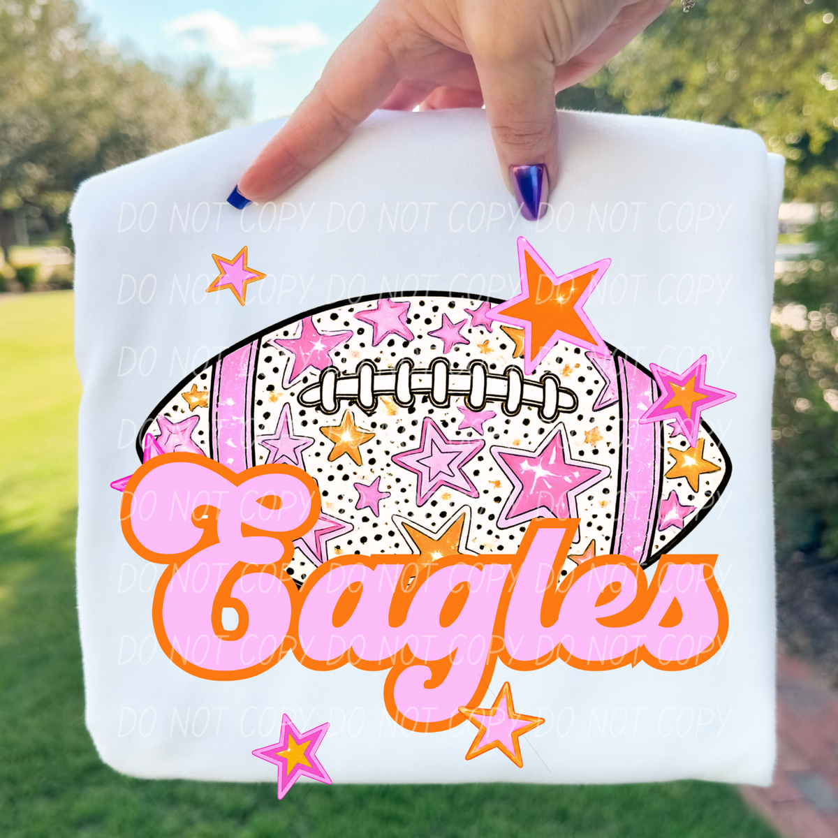 Eagles pink football (city) DTF transfer
