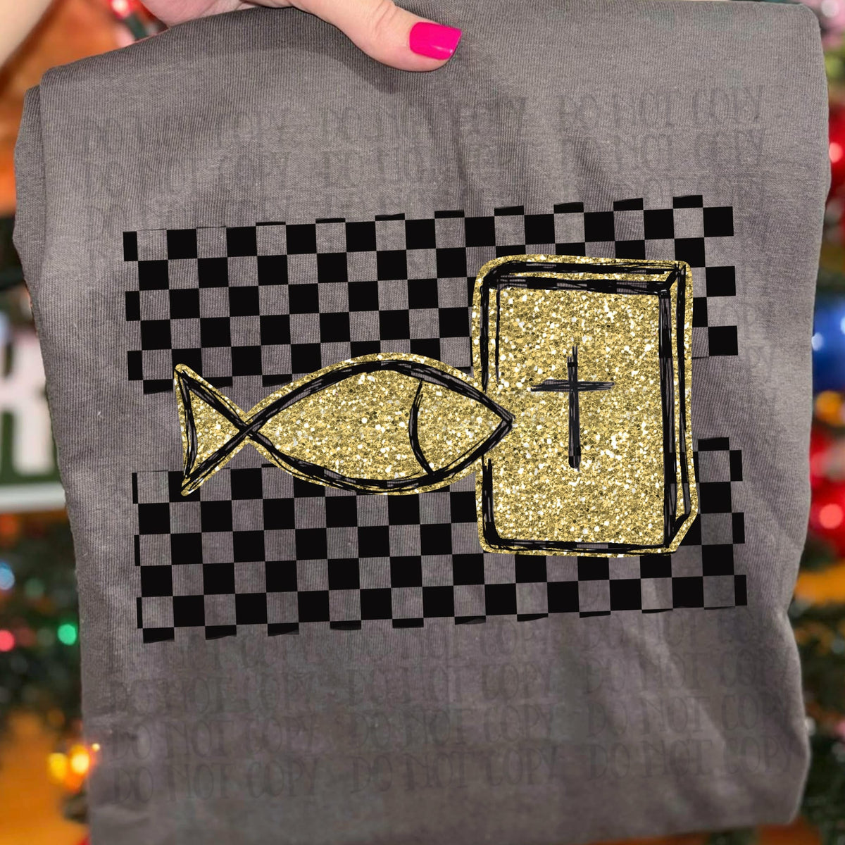 Fish and Bible gold (SSD) DTF TRANSFER